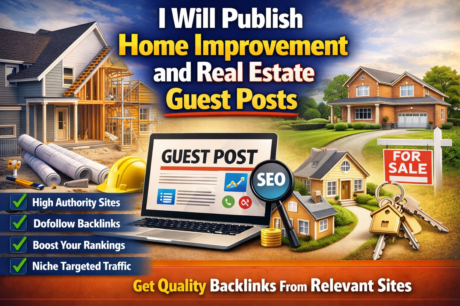 I Will Publish Home Improvement and Real Estate Guest Posts