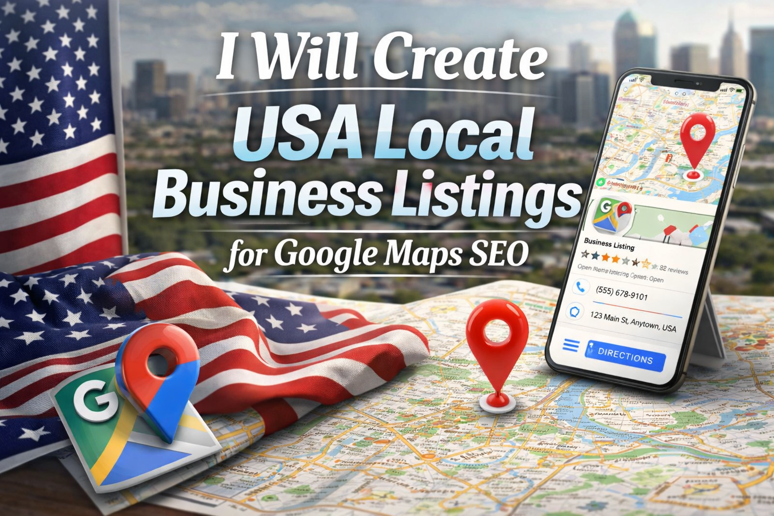 I Will Create USA Local Business Listings for Google Maps SEO