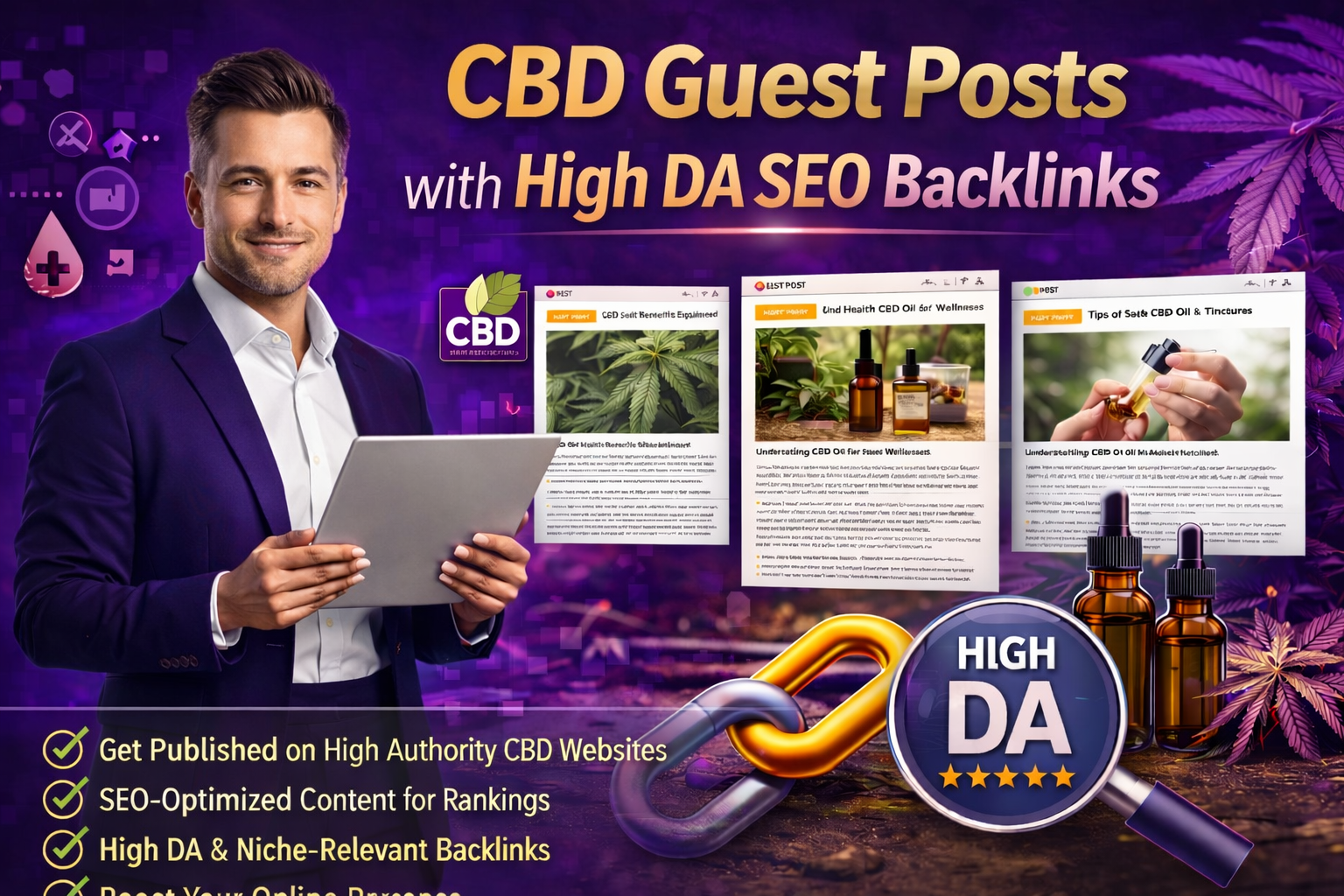 I Will Publish CBD Guest Posts with High DA SEO Backlinks