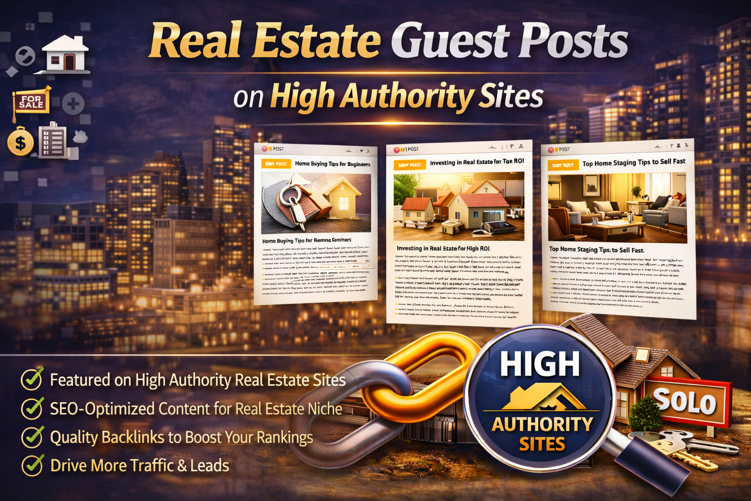 I Will Publish Real Estate Guest Posts on High Authority Sites with DoFollow Bac