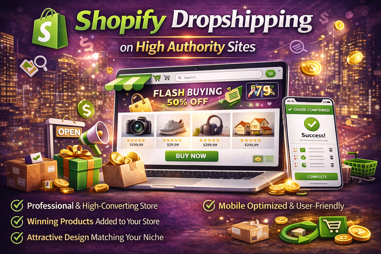I Will Build High Converting Shopify Dropshipping Store Design