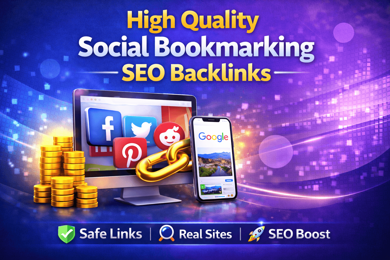 I will create high quality social bookmarking SEO backlinks