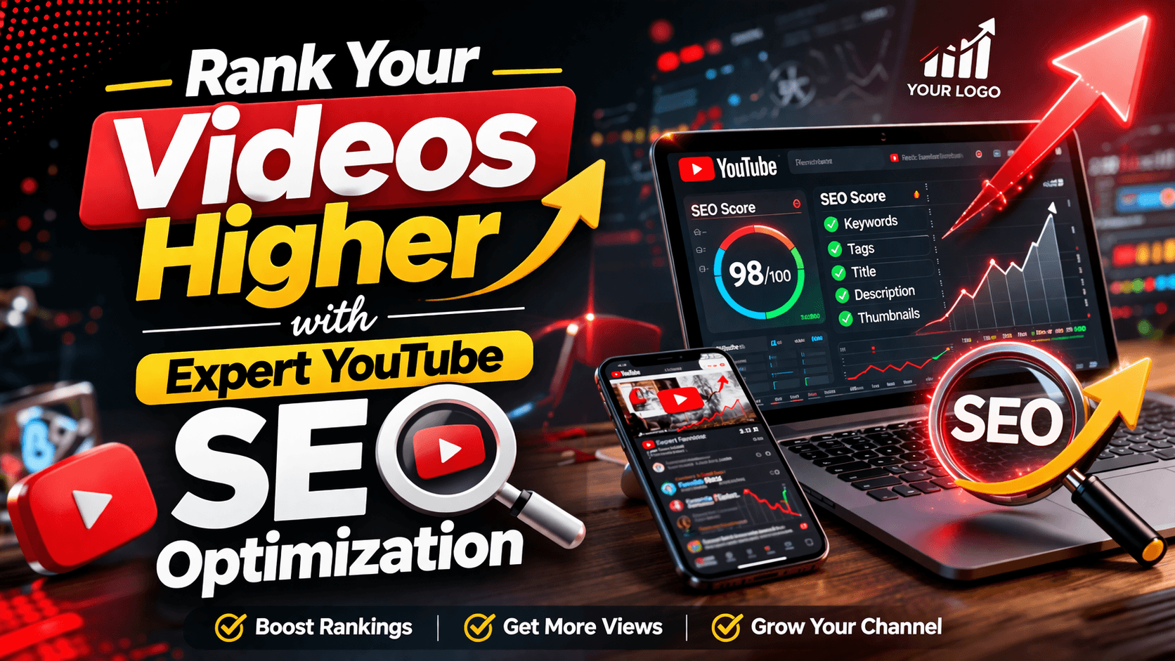 I will optimize YouTube SEO to rank videos and grow your channel