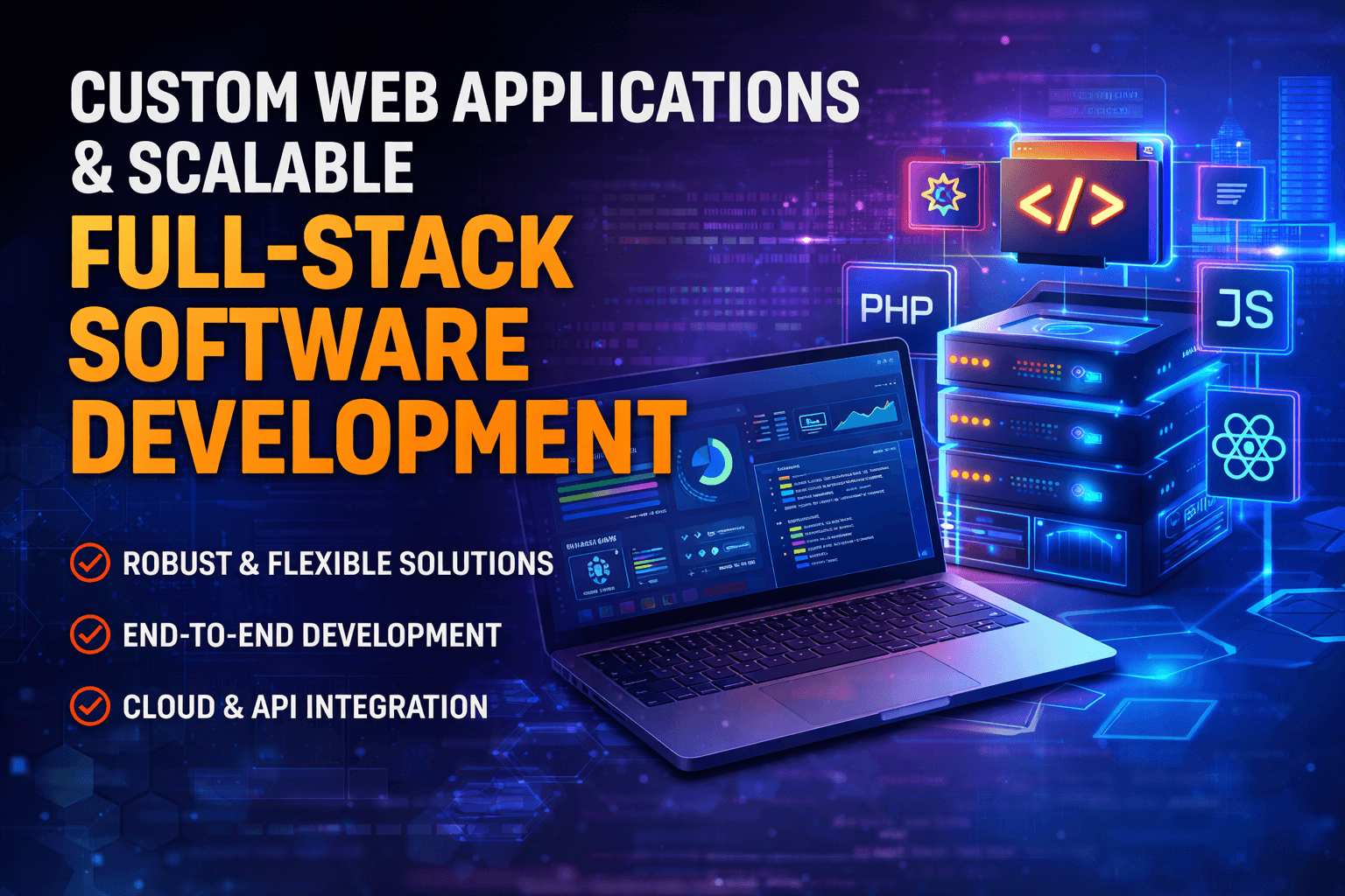I will build custom web applications and scalable full stack software