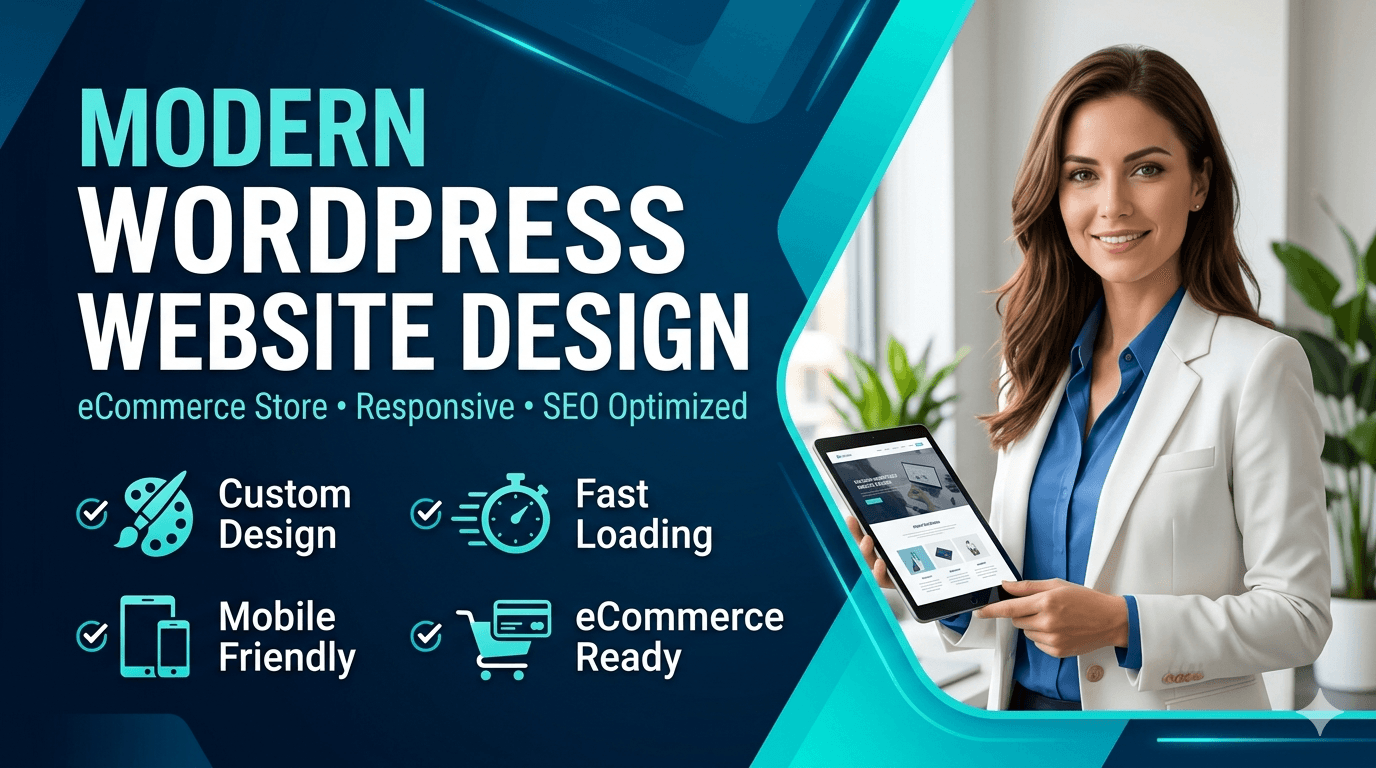 I Will Design Modern WordPress Website and Ecommerce Store