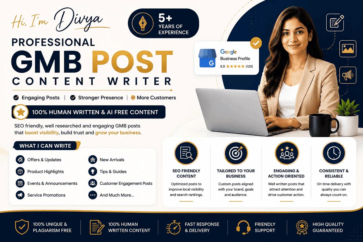 I will write SEO friendly Google Business Profile posts