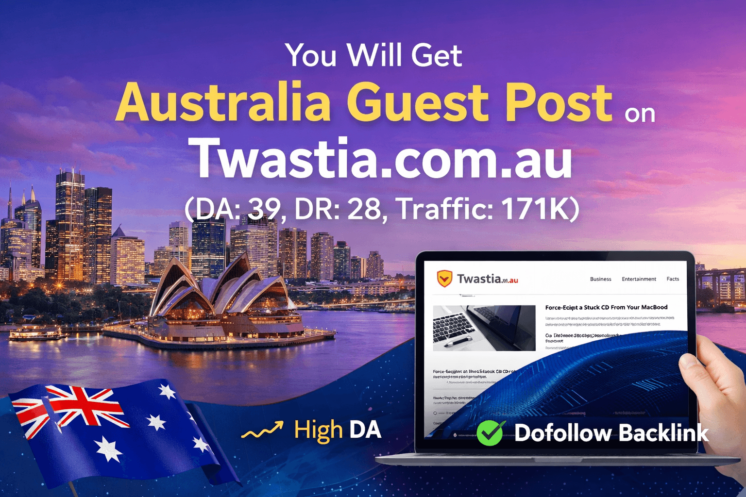 Guest Post on Twastia.com.au Australia Site (DA39 DR28 171K Traffic)