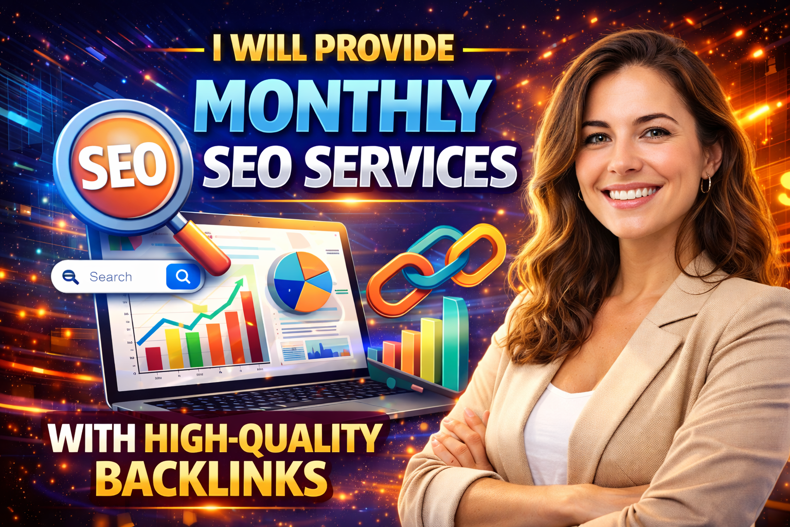 I Will Provide Monthly SEO Services with High-Quality Backlinks