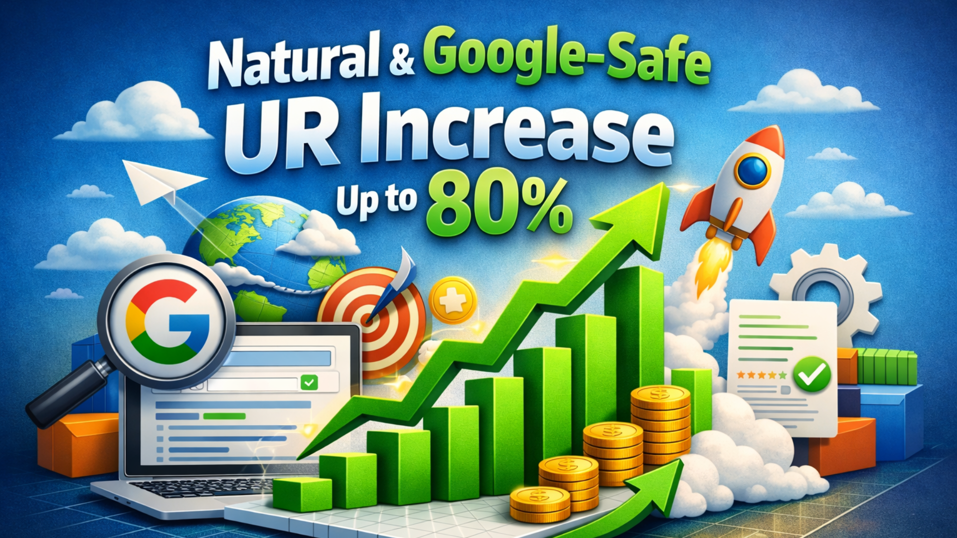 Natural & Google-Safe UR Increase Up to 80