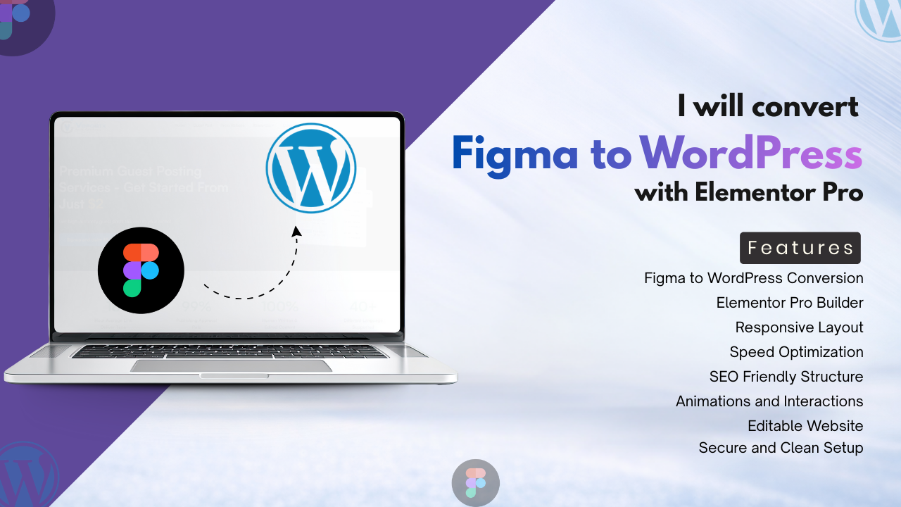 I will convert Figma to WordPress with Elementor Pro