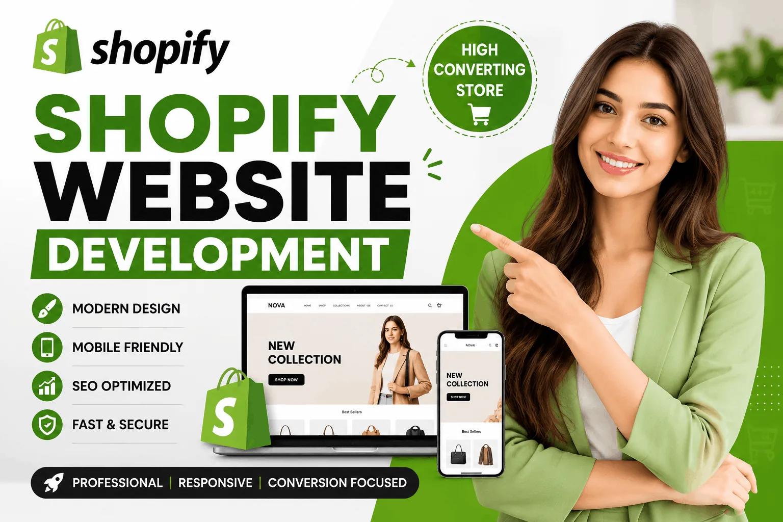 I will create a professional Shopify website for your busine