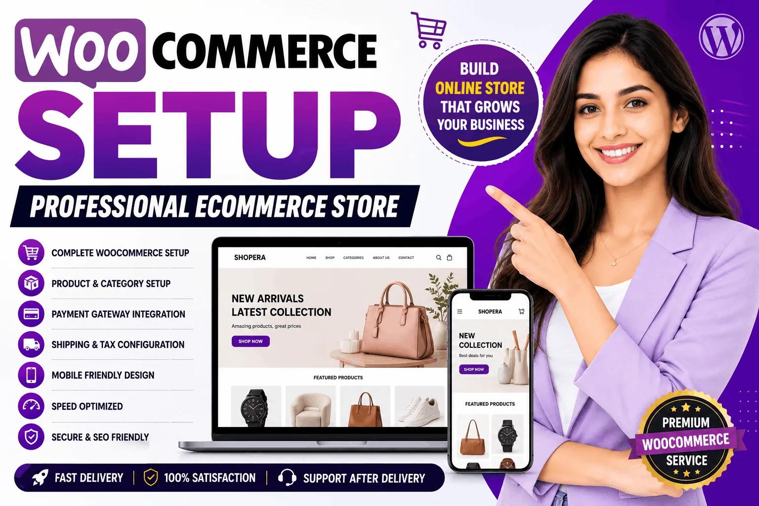 I will setup and customize a professional WooCommerce store