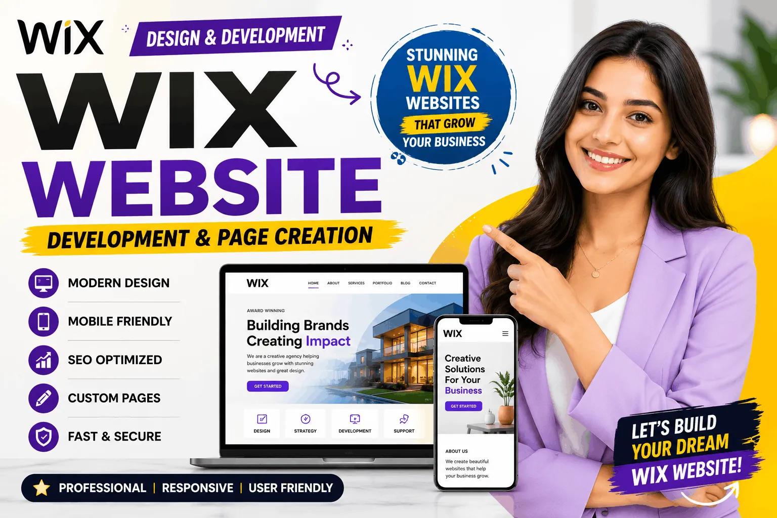 I will build a custom Wix website and landing pages