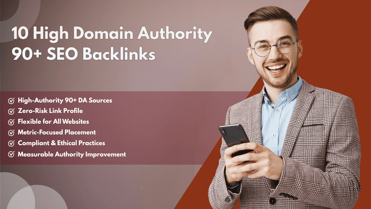 10 High Domain Authority 90+ SEO Backlinks