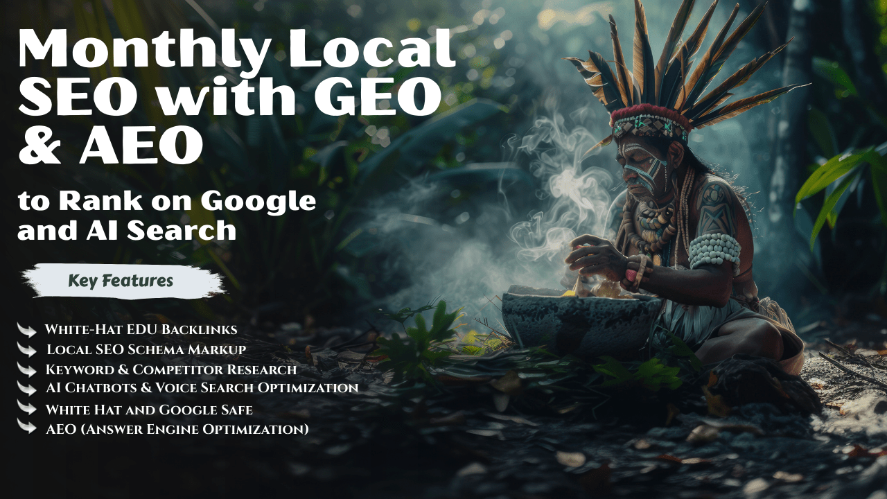 Monthly Local SEO with GEO & AEO to Rank on Google and AI Search