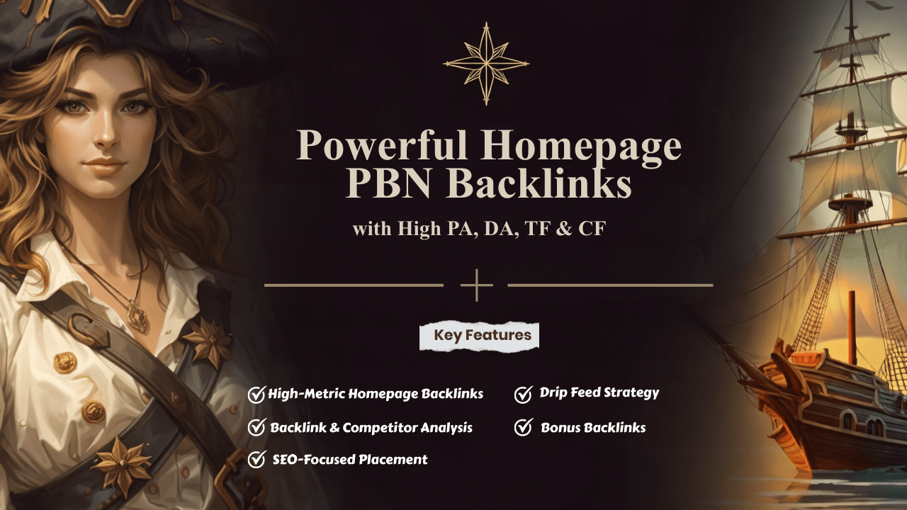 Powerful Homepage PBN Backlinks with High PA, DA, TF & CF