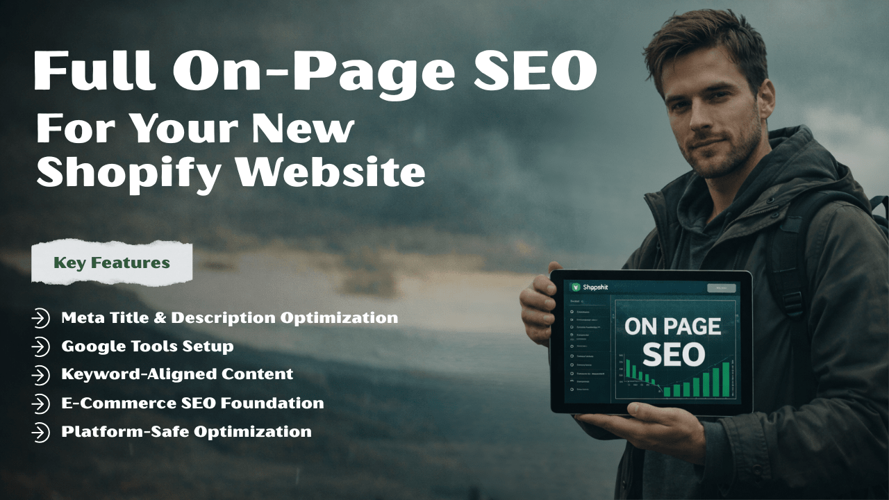 Full On-Page SEO for Your New Shopify Website