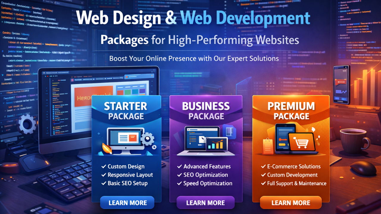 Web Design & Web Development Packages for High-Performing Websites