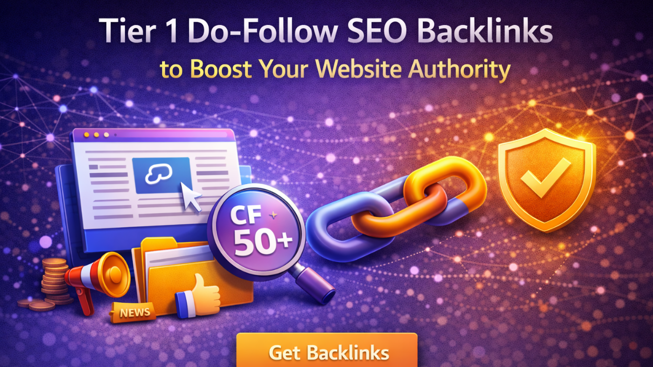 Tier 1 dofollow SEO backlinks to boost your website authority