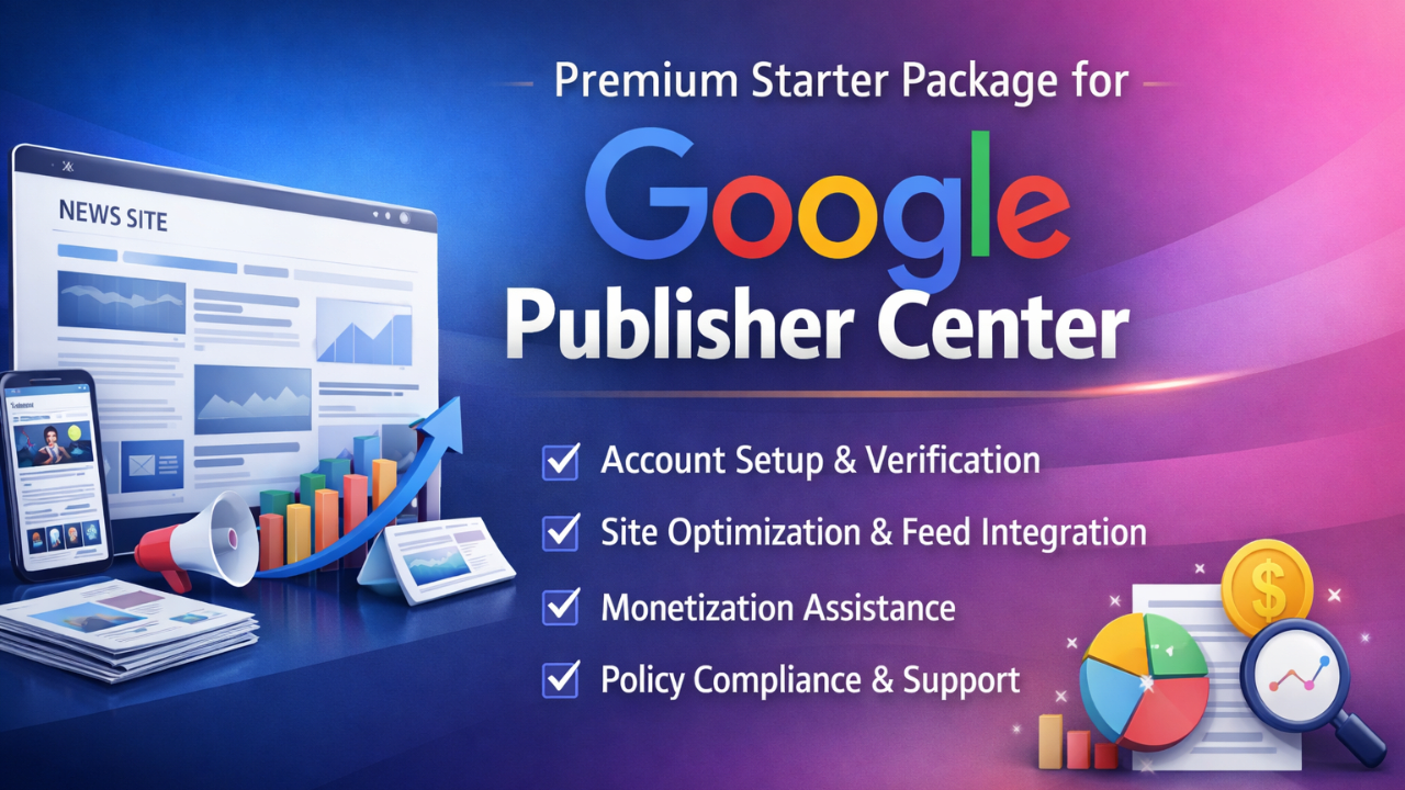 Premium Starter Package for Google Publisher Centre