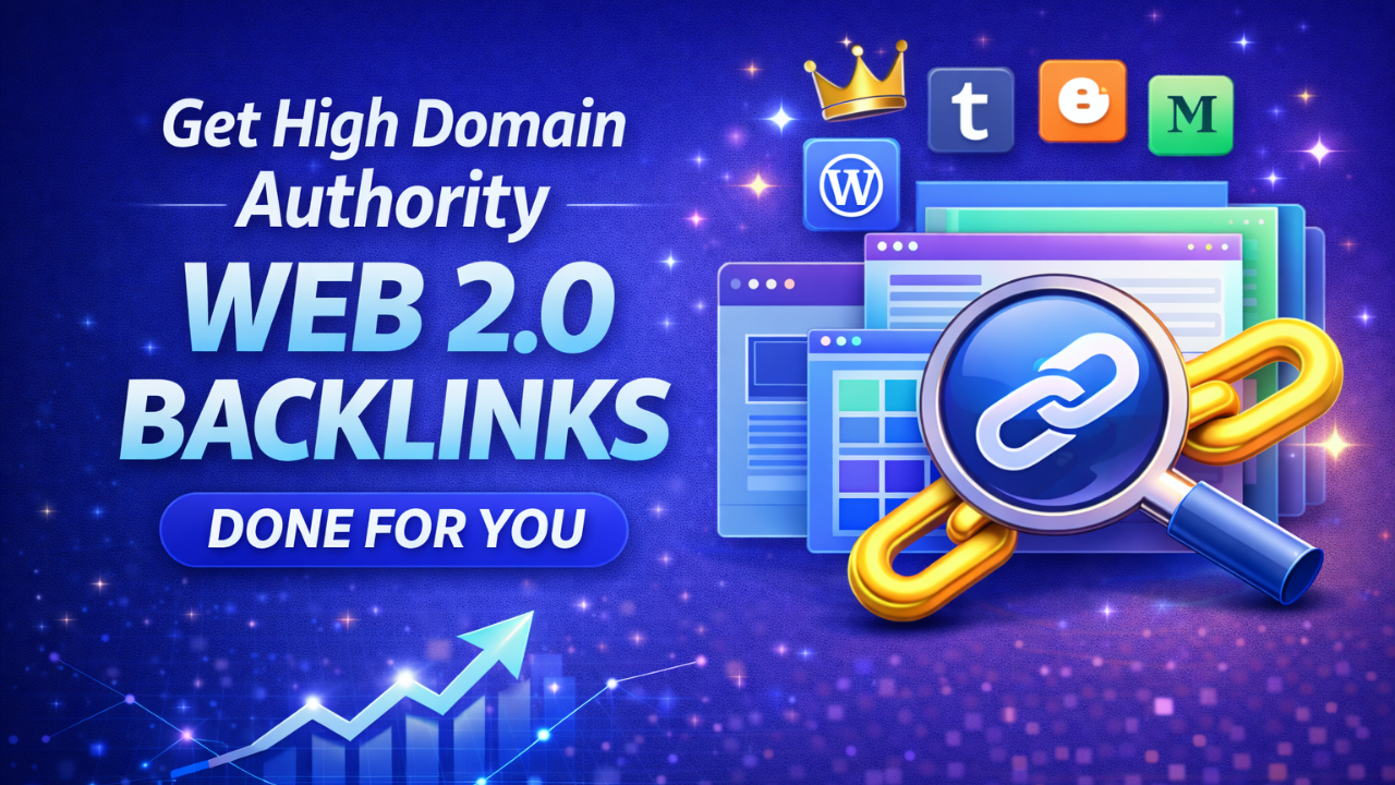 Get High Domain Authority Web 2.0 Backlinks Done for You