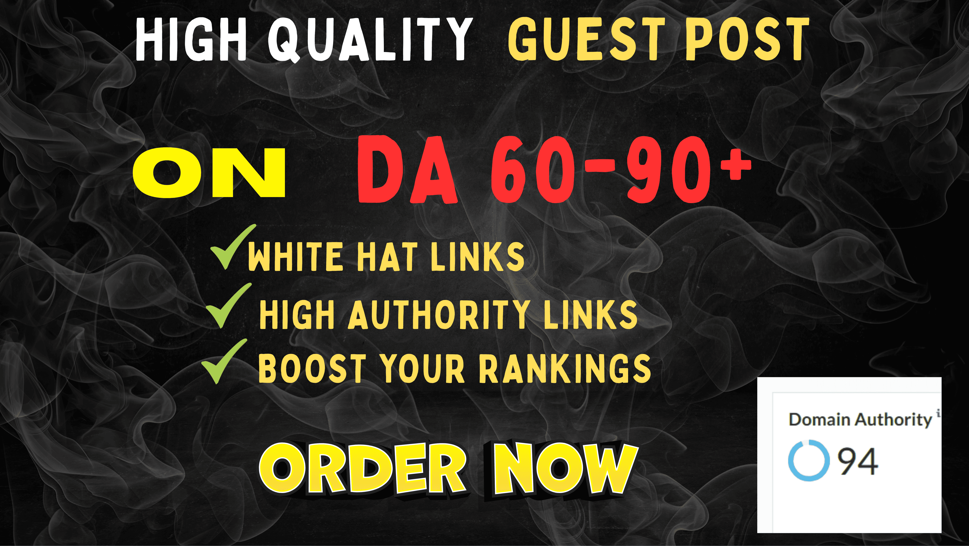 I will do guest post, high da and dofollow guest posting on da 90 webs