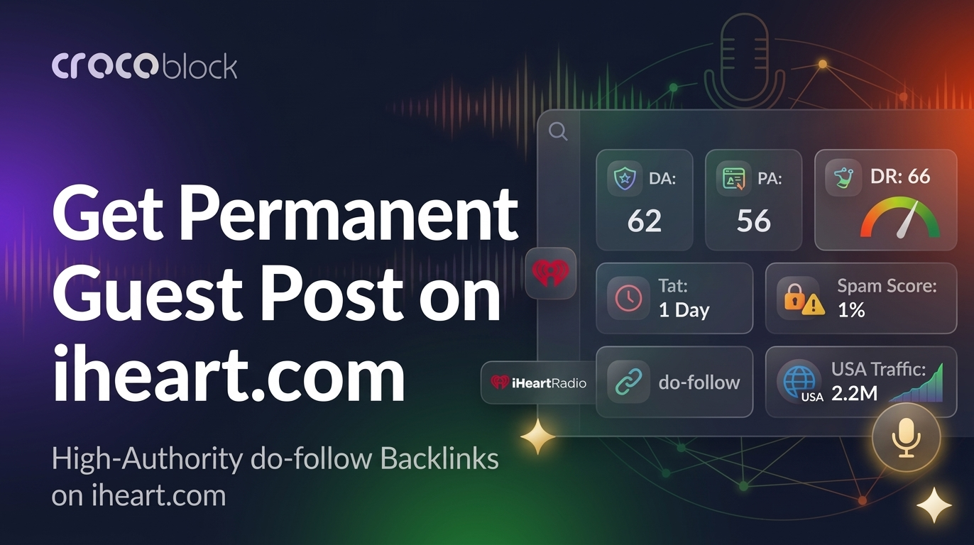 Get Permanent Indexed Guest Post at Iheart.com (DA: 62, Traffic: 2.2 Million)