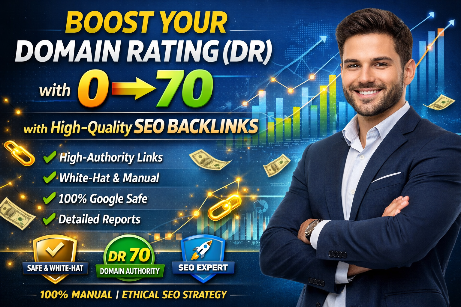 I Will Increase Your Domain Rating (DR) with High-Quality SEO Backlinks