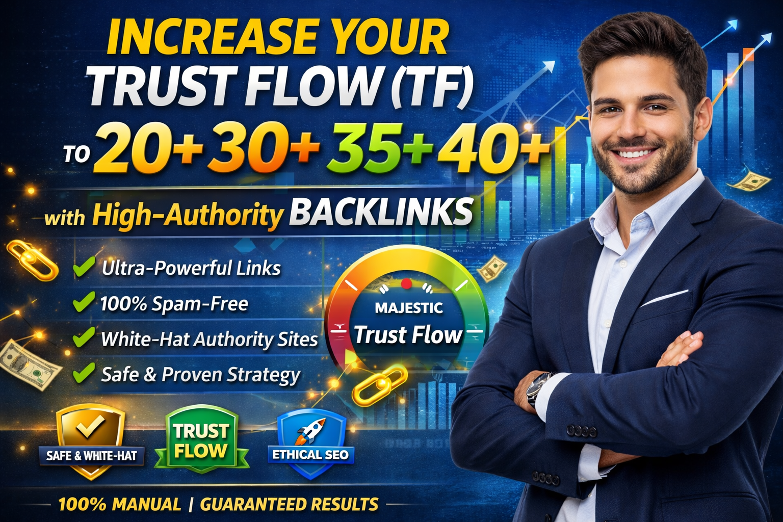 I Will Increase Your Website Trust Flow (TF) with High Authority Backlinks