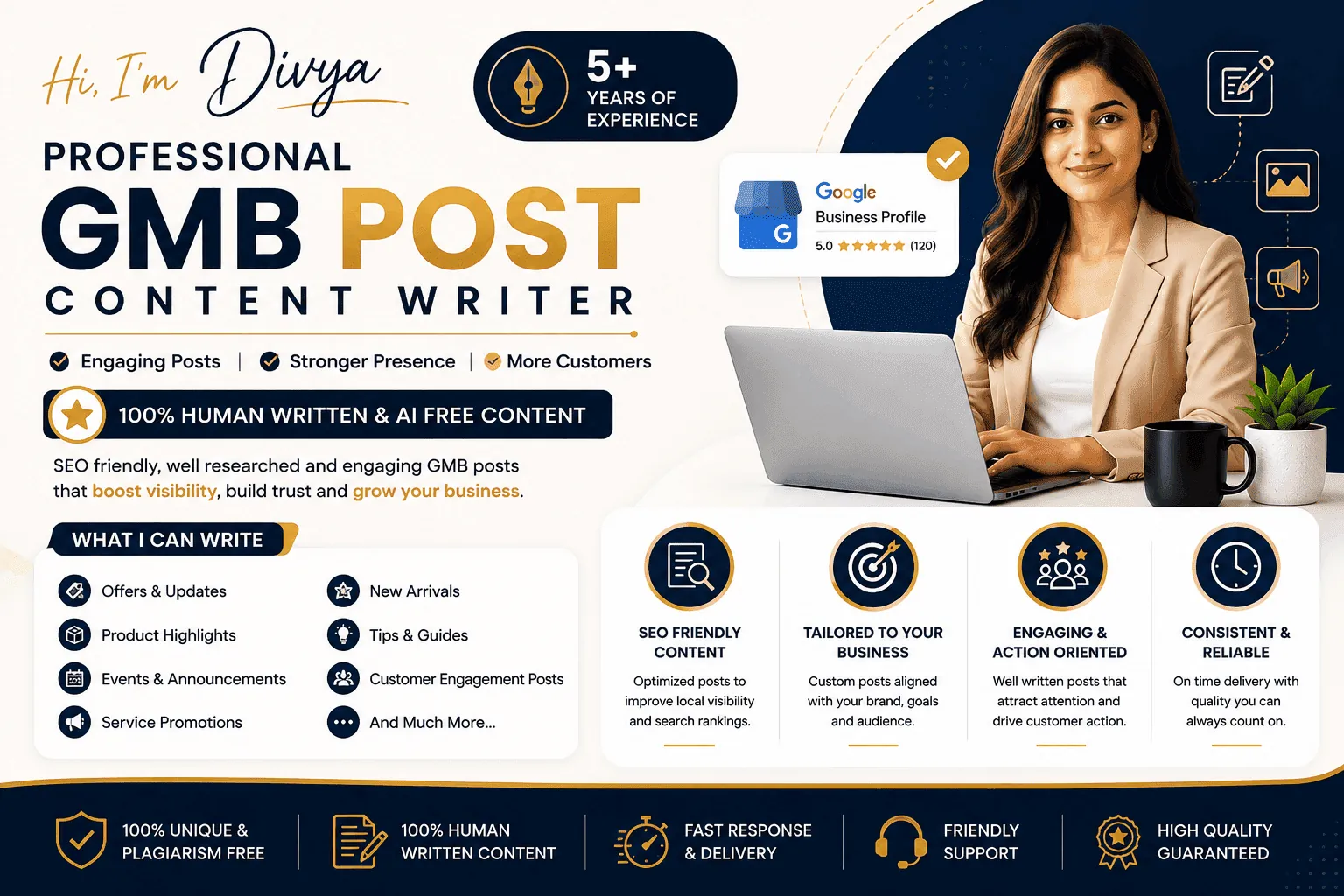 I will write SEO friendly Google Business Profile posts